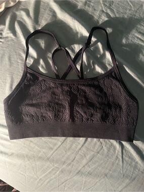Aerie Dark Gray Textured Bralette